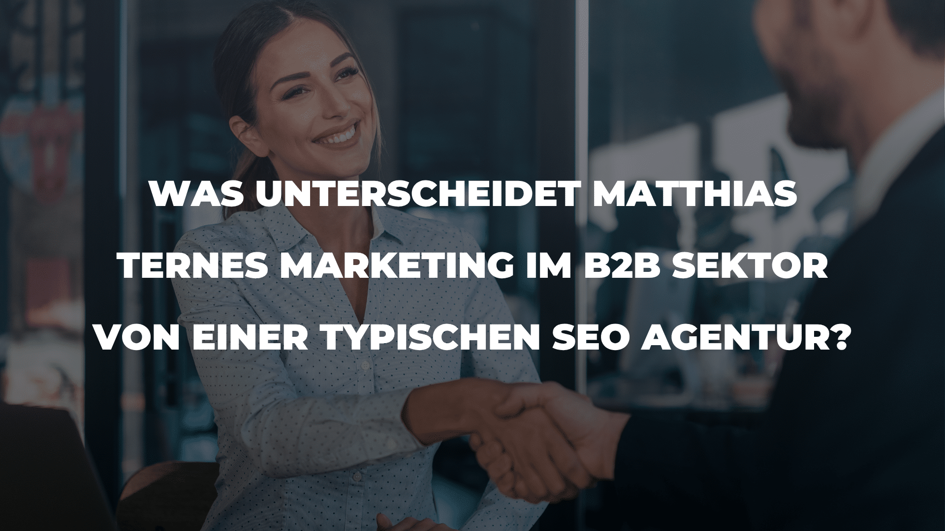 Was unterscheidet Matthias Ternes Marketing im B2B Sektor von einer typischen SEO Agentur