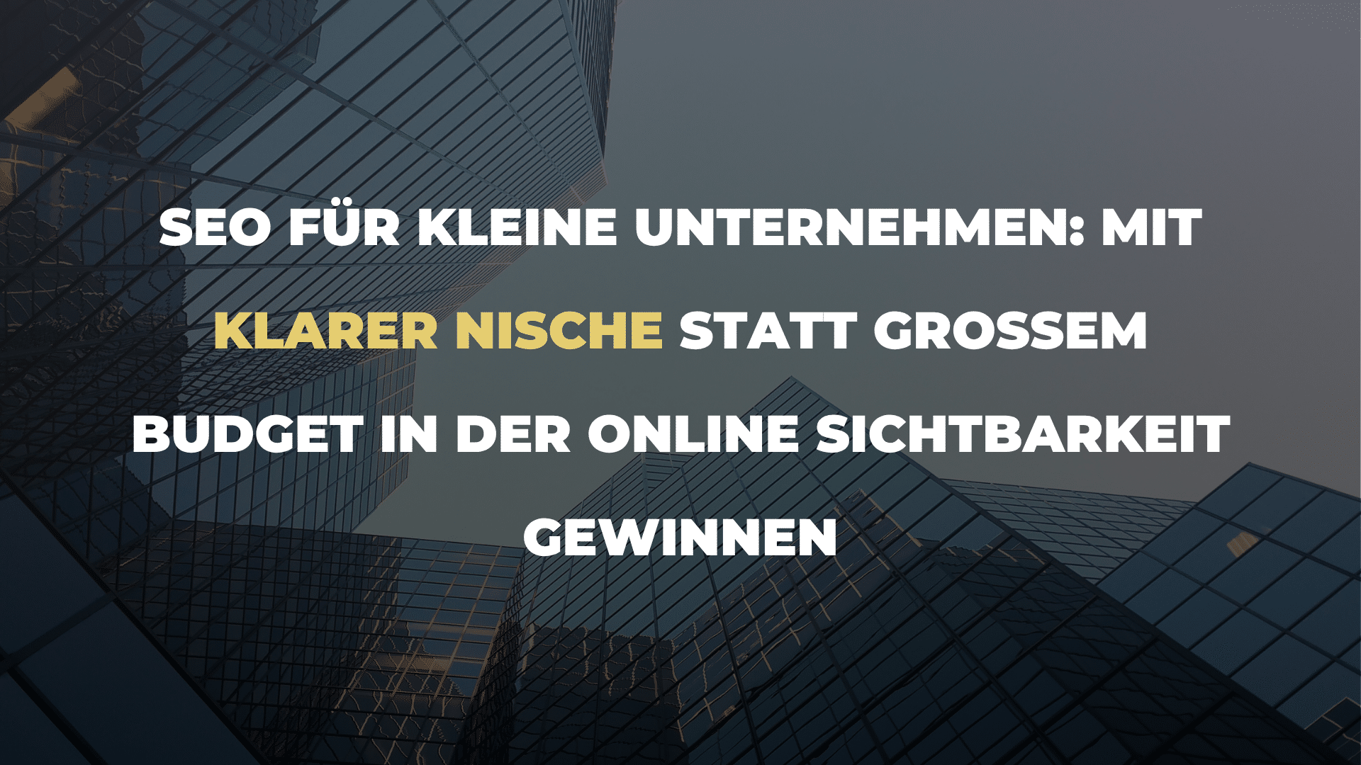 SEO für kleine Unternehmen_ Mit klarer Nische statt großem Budget in der Online Sichtbarkeit gewinnen
