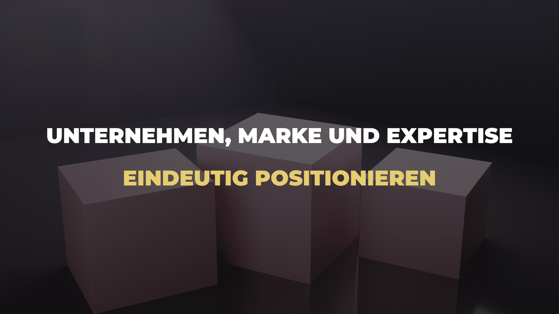 Unternehmen, Marke und Expertise eindeutig positionieren